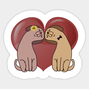 Dogs in Love Sticker